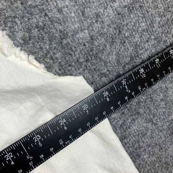 Biker Design Sleeveless Button-Up Shirt Men's 3XL White Frayed Motorcycle Vest - Picture 7 of 9